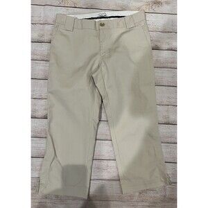 Banana Republic Pants Martin Crop Chino Stretch Slit Ankle Hem Beige Women 10